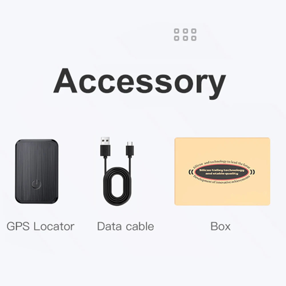 Mini Car GPS Tracker Real Time Tracking Anti-Theft Anti-lost Key Children Locator Strong Magnetic Mount SIM Message Positioner