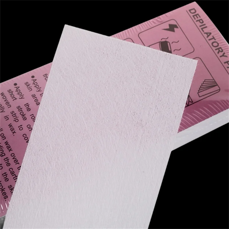 عالية الجودة غير المنسوجة إزالة الشعر لفات ورق شمع 100/500 قطعة الجسم القماش لنزع الشعر شريط شمع لإزالة الشعر