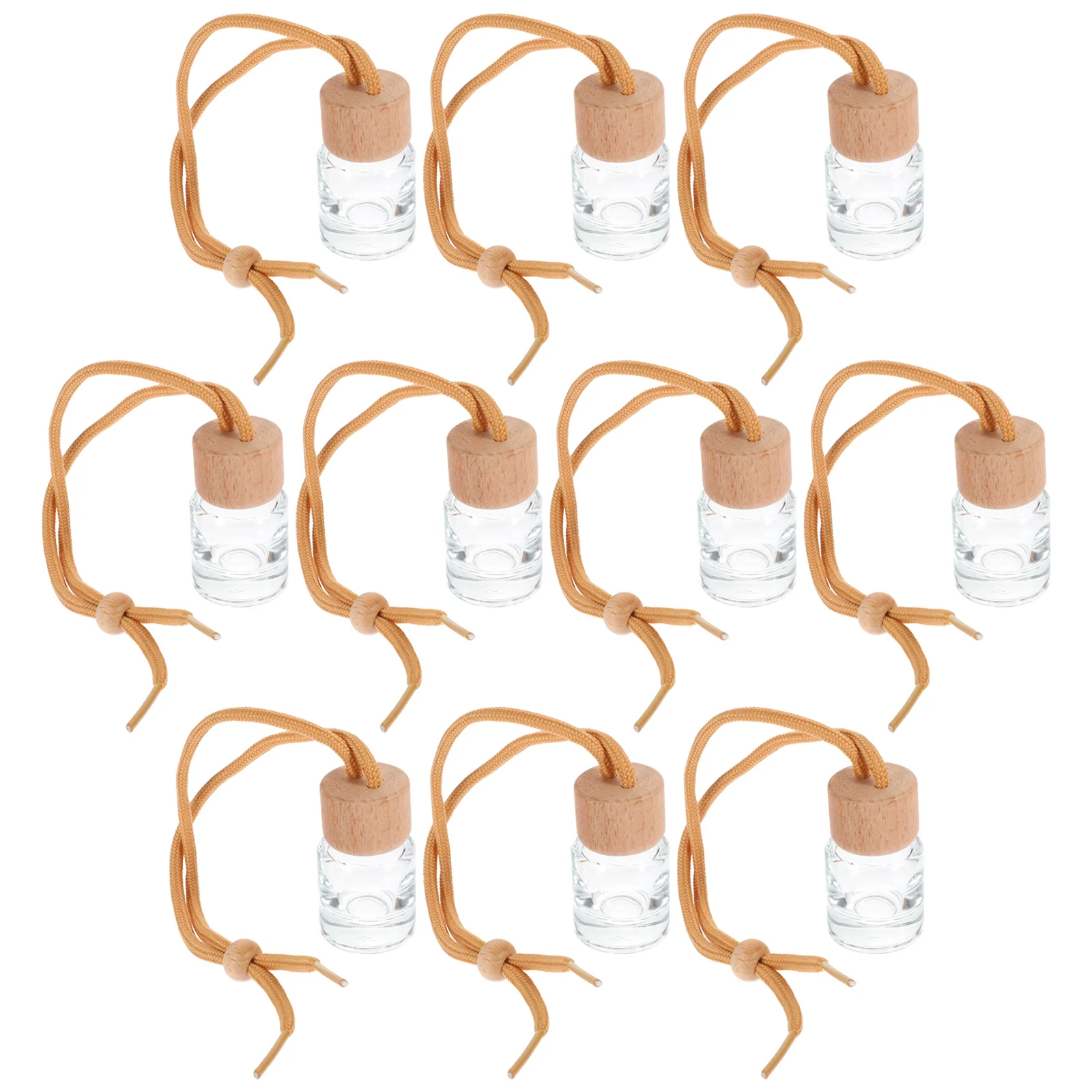 

10pcs Perfume Bottle Pendants Hanging Car Accessories Refillable Essential Oil Diffusers Mini Air Freshener For Car Home Xmas