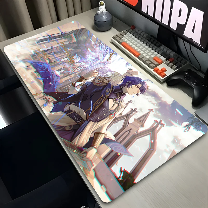 

Mouse Pad Laptop Anime Extended Desktop Mat Computer Gamer Mousepad H-honkai Star Rail Dr. Ratio Gaming Accessories Keyboard Pad