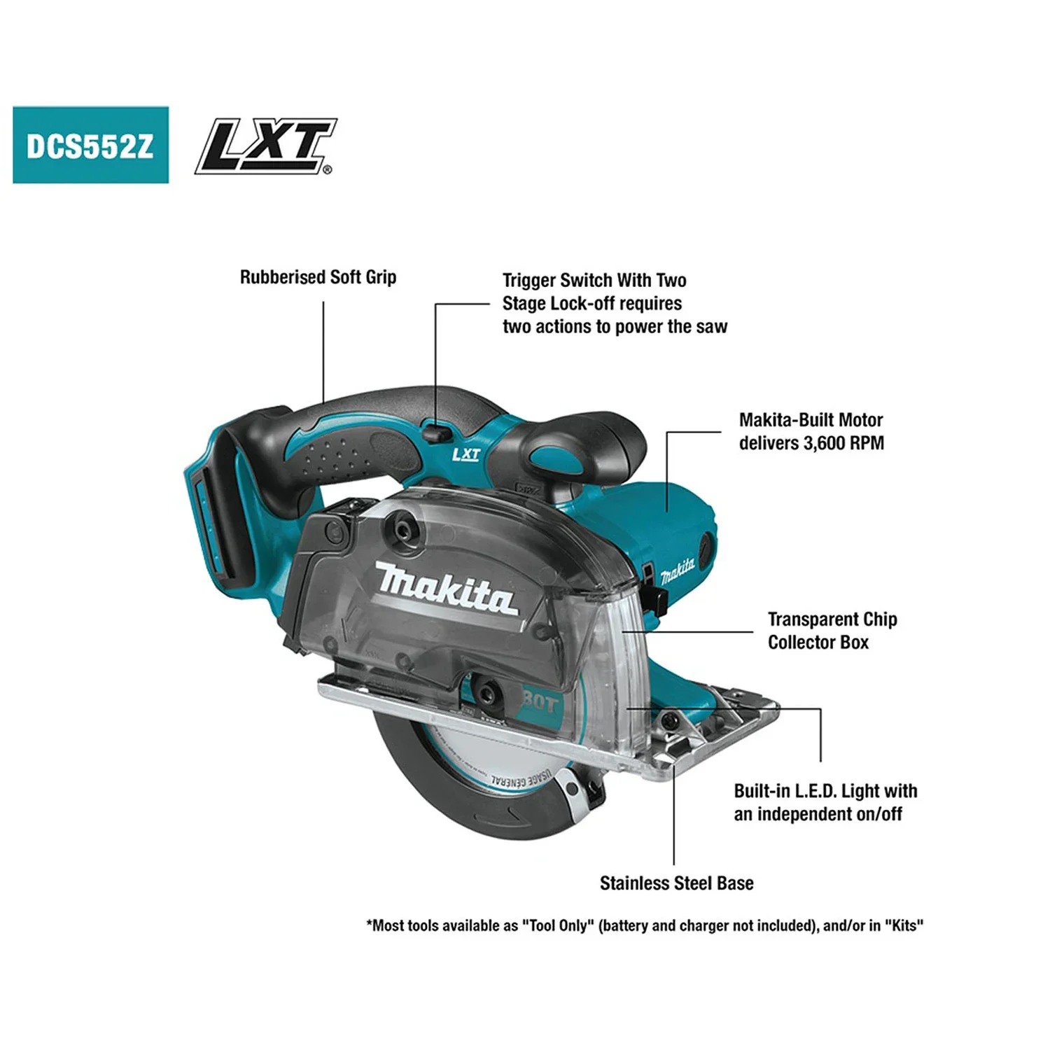 Makita DCS552Z 136mm (5-⅜\