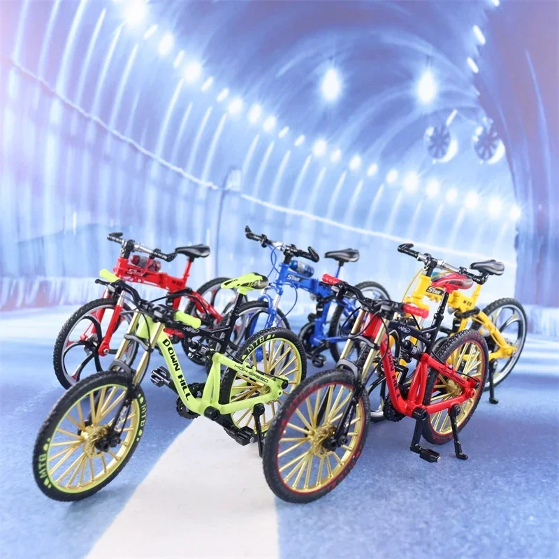 1:10 Mini Model Alloy Bicycle Toy Finger Mountain Bike Pocket Diecast Simulation Metal Racing Funny kids Toys For Children Z6