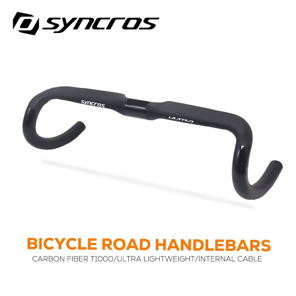 

Syncros T1000 Road Handlebar 380mm/400mm/420mm/440mm Black Matt Fully Internal Routing Road Bicycle HandleBar the one