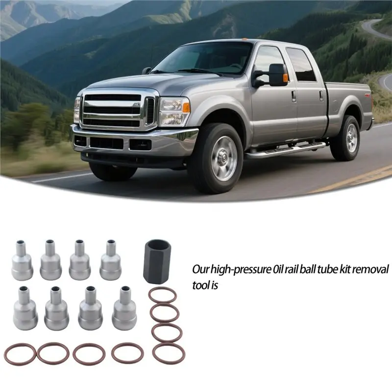 New High Pressure Oil Rail Ball Tube Repair Kit Tool O-Rings For Ford 6.0L V8 Powerstroke Turbo Diesel Engine 2003- 2010