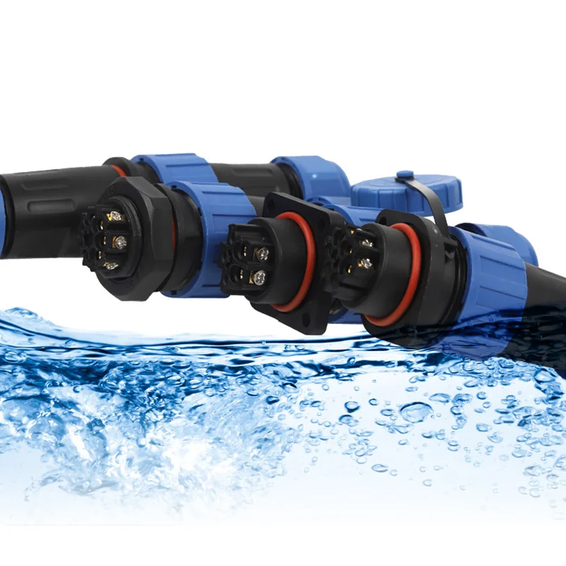 LP20/SP20 IP68 Waterproof Connector Plug&Socket Nut/Square/Docking/Flange 2-7 pin Screw TYPE No Welding Power Connector DIY GO