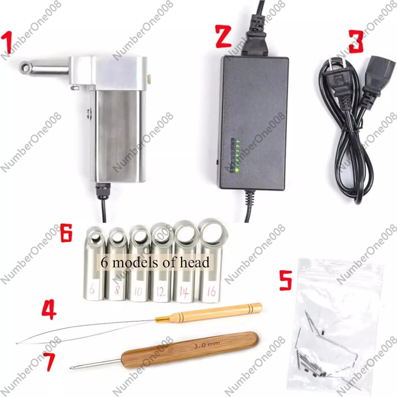 

Машинка для дредов, автоматическая электрическая машинка для создания дредов из химического волокна, для мгновенного и легкого создания дредов