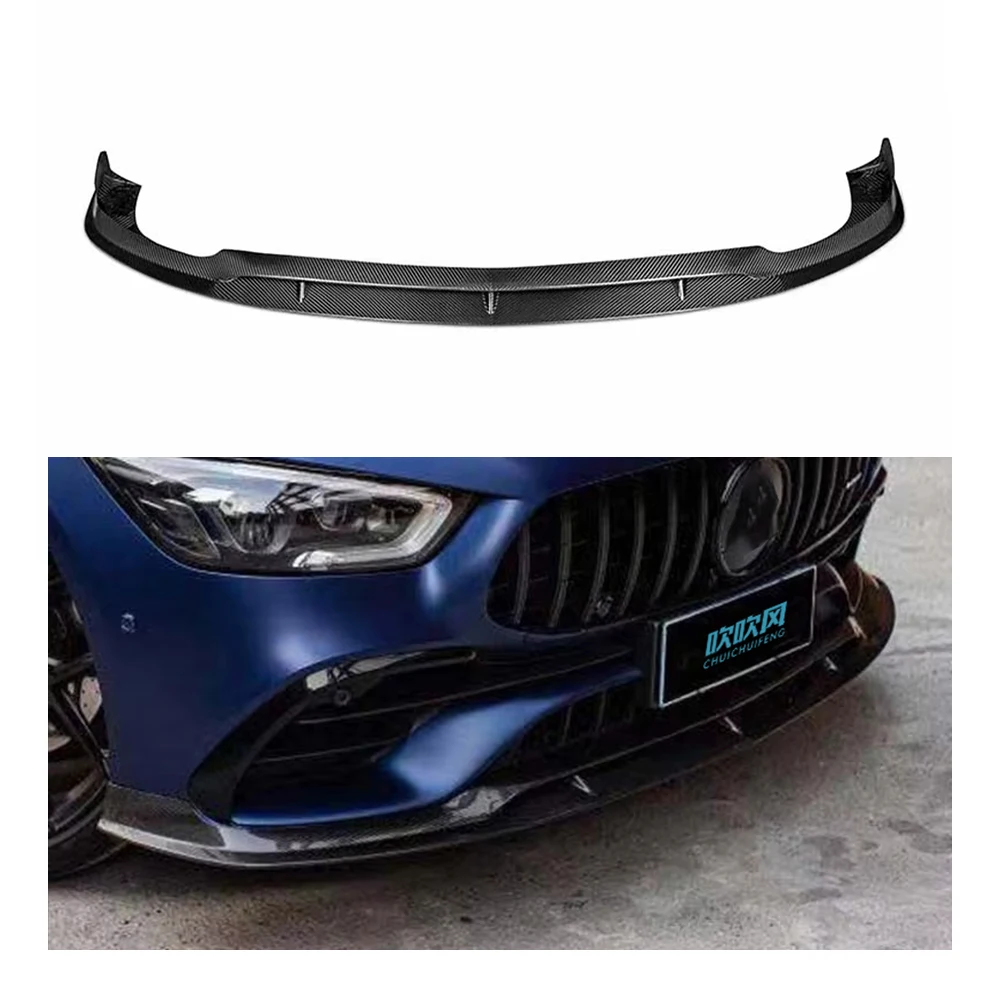 NEW Prepreg Dry Carbon Fiber Bodykit Front Bumper Lip Diffuser Spoiler Splitter for Mercedes Benz AMG GT43 GT50 GT53
