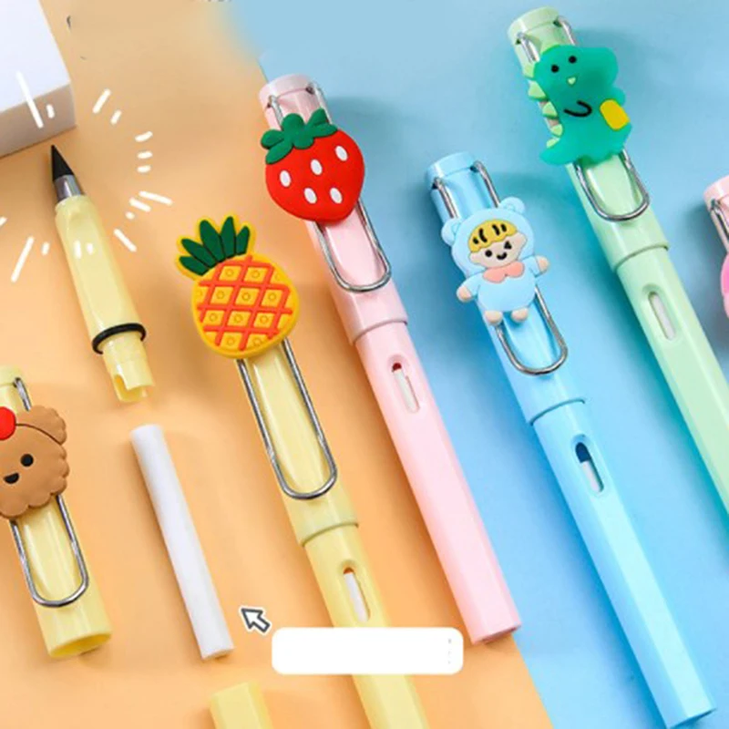 Unlimited Cartoon Writing Pencil No Ink Eternal Pen Art Painting Tool Stationery