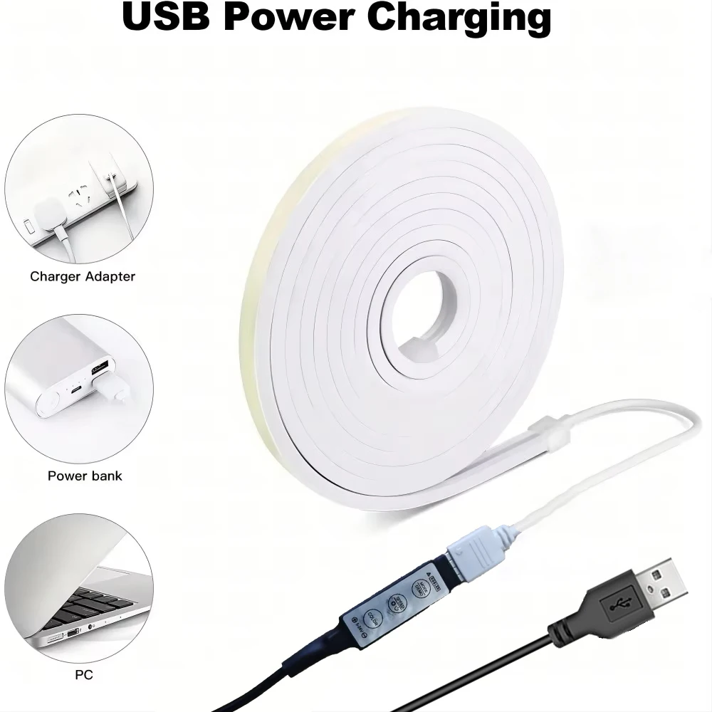 LED Neon 5V USB 3 Keys Control RGB Waterproof Flexible Light Strip for Home and Outdoor Decoration Light Strip