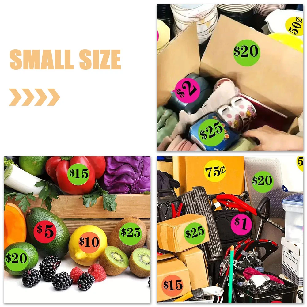 

Round Price Tag Stickers Blank Goods Pricing Labels Sale Supermarket Small Business Stickers Removable Label Paper Neon