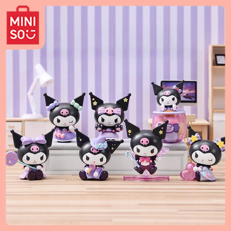

MINISO Kawaii Sanrio Kuromi Series Trick or Treat Accessory Blind Box Figure Model Art Toy Doll Gift Student Holiday Gifts