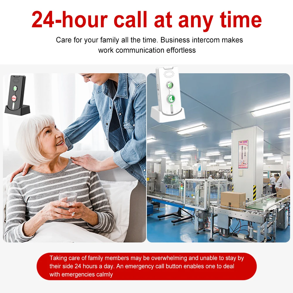 

2 Way Voice Intercom Indoor Outdoor Interphone System Wireless Intercom System Fit for Home Hospital Office