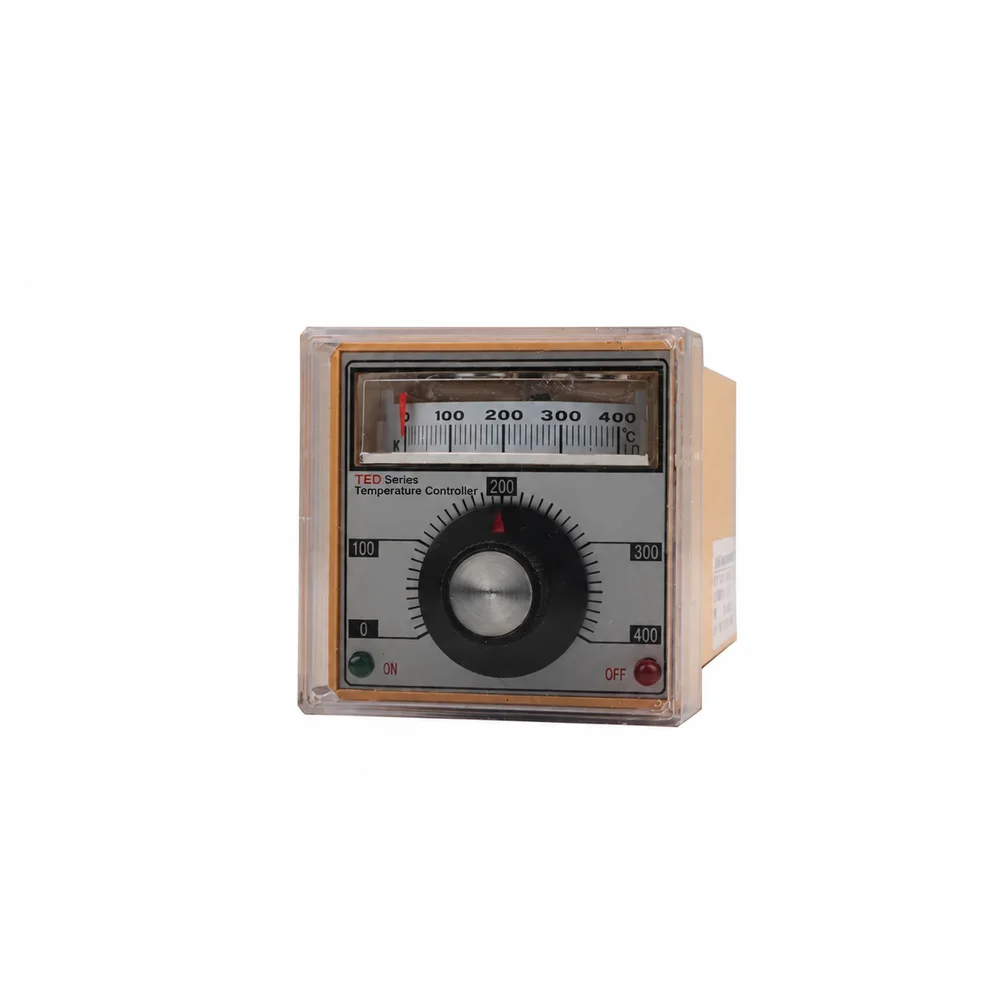 TED-2001 0-400℃ Pointer Display Temperature Controller - 220V/380V K Type Thermostat Rotating Button Regulator for Industry