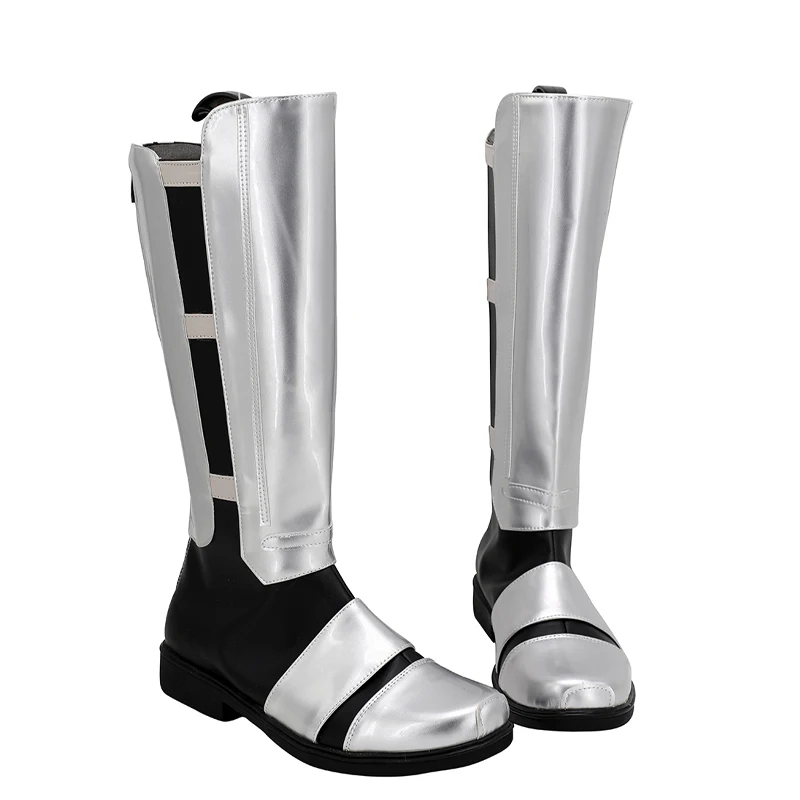 Game Star Darth Revan Silver Cosplay Shoes Boots Costume Halloween Party  Accessories - view 4