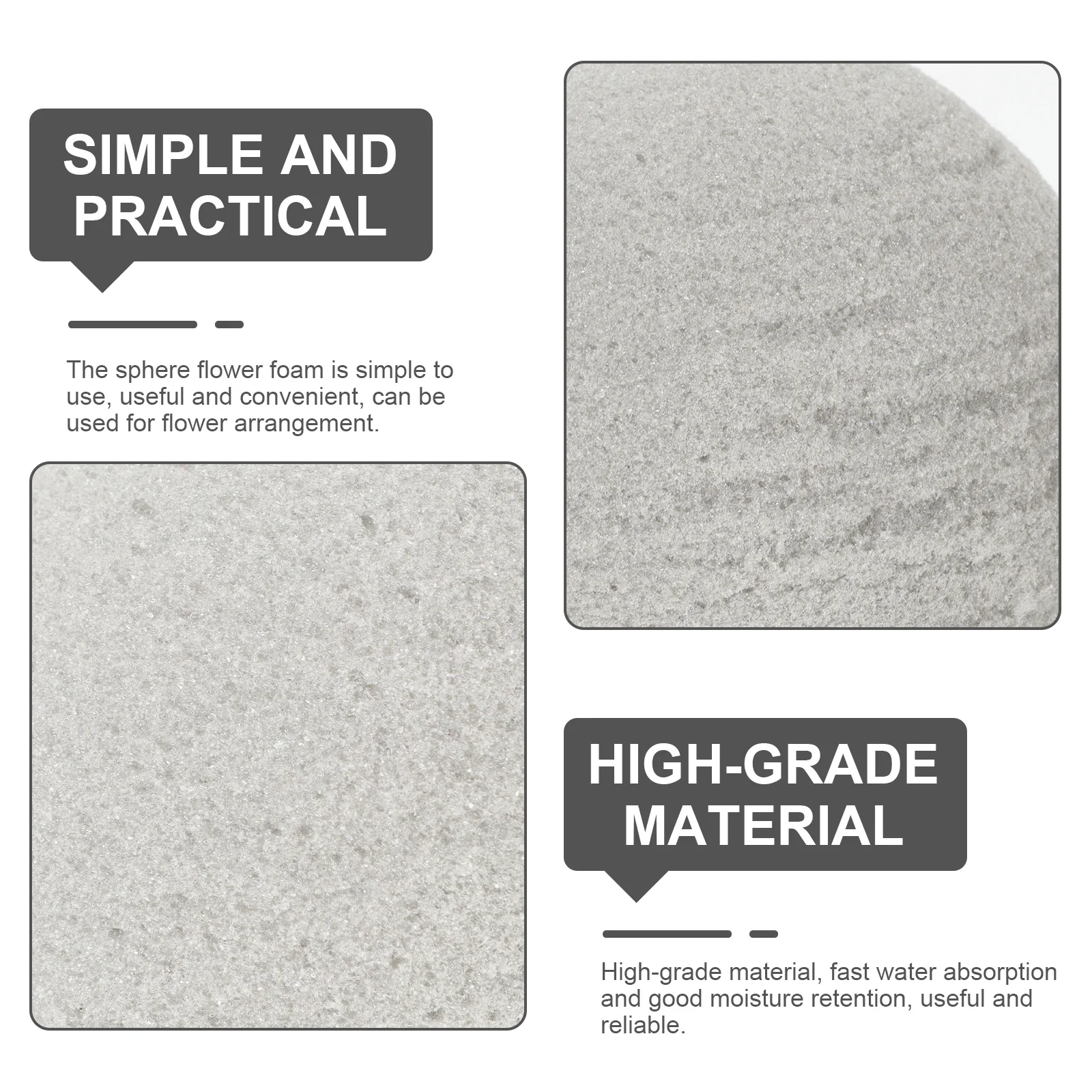 

2 pcs Wedding Decoration Flower Ball Sphere Round Floral Foam Diy Dry Arrangement Tool For Party Birthday Home Decor