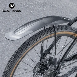 WEST BIKING-Juego de guardabarros para bicicleta de montaña, guardabarros delantero estable, alerón trasero ajustable, guardabarros ensanchado, accesorios para bicicleta XC, 26-29 pulgadas