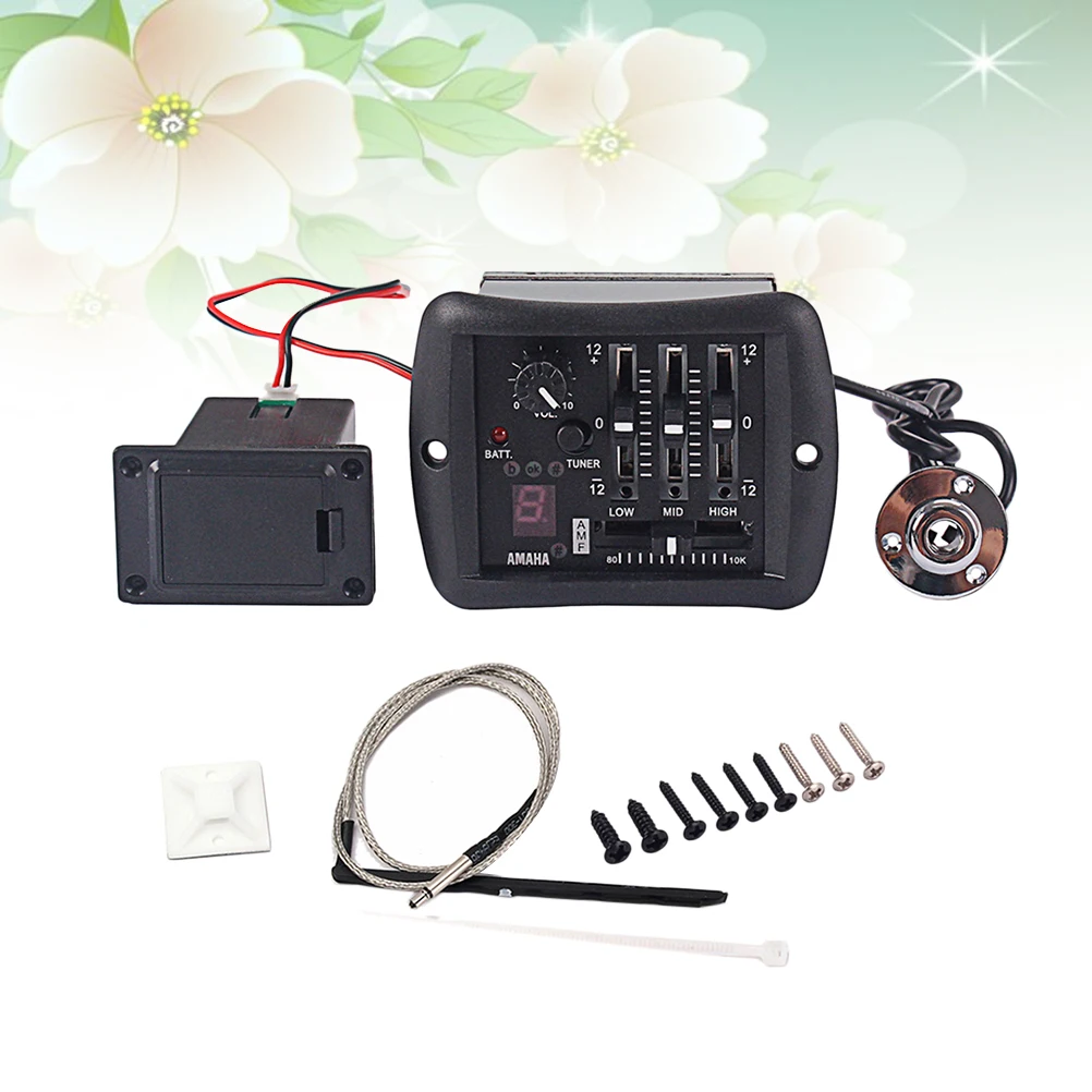 

Acoustic Guitar Equalizer 4 B Preamp Pickup System LCD Tuner Reverb Delay Chorus Wide Effects Piezo Amplifier Guitar Components