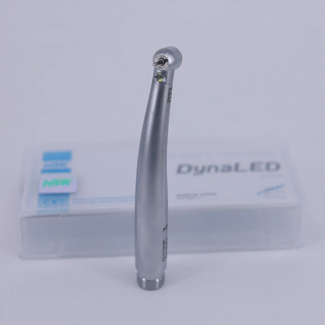 DynaLED M600LG Handpiece with LED Light M4 Push Button High Speed Handpiece Air Turbine 2/4 Hole Dentist Tool