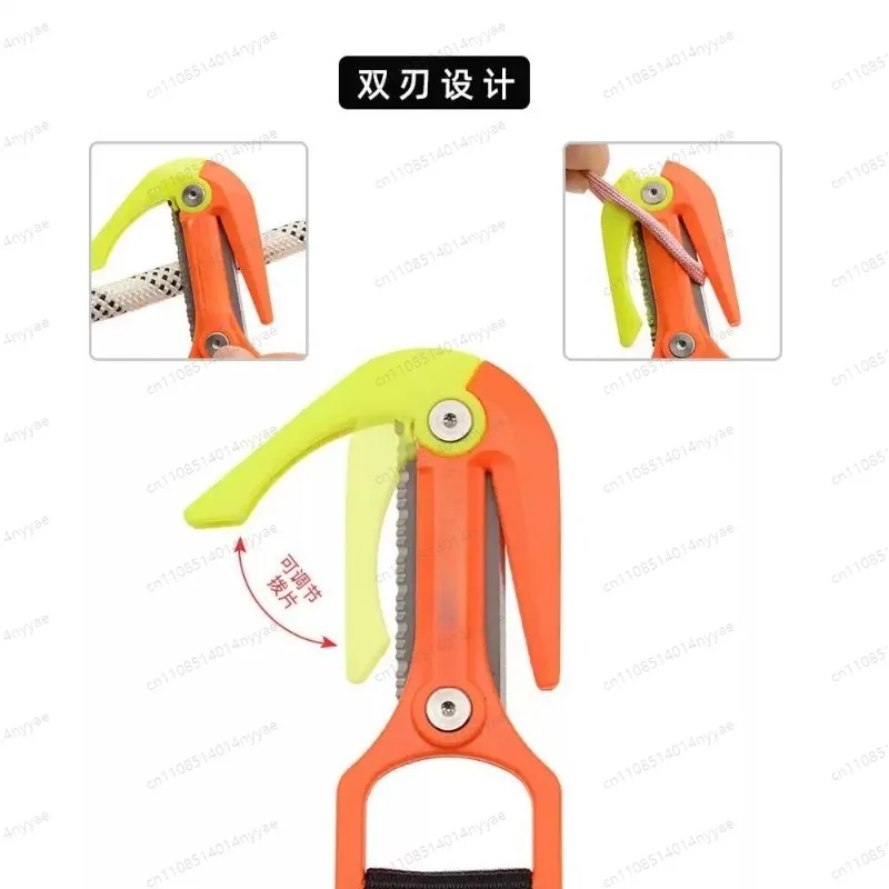 Scuba Diving Cutting Special Knife with Protect Sleeve Portable Line Cutter Lightweight for Water Emergency Rescue Diver