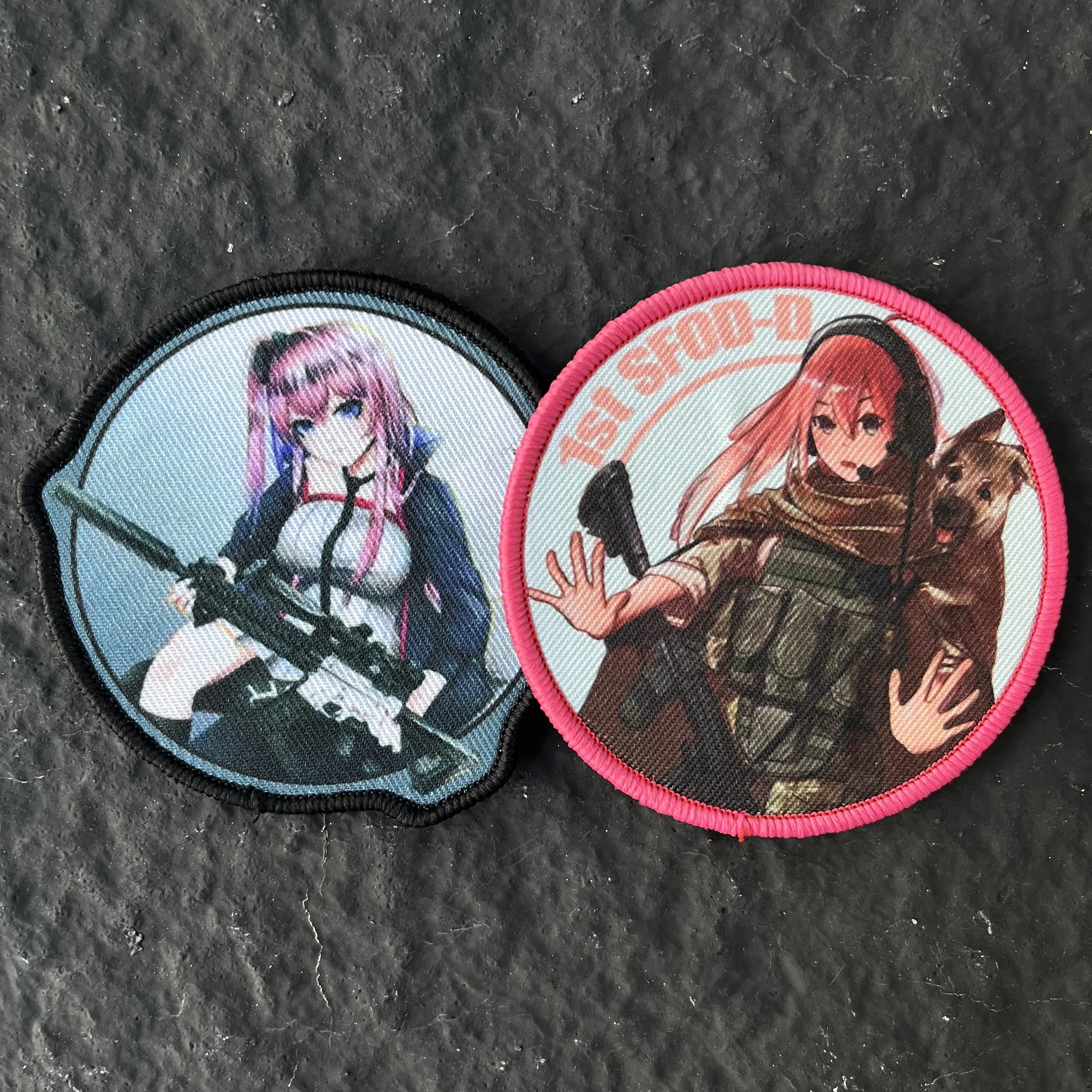 Girls' Frontline Patch Tactical HK416 Morale Badge Printed Hook and Loop Patches for Backpack Stickers