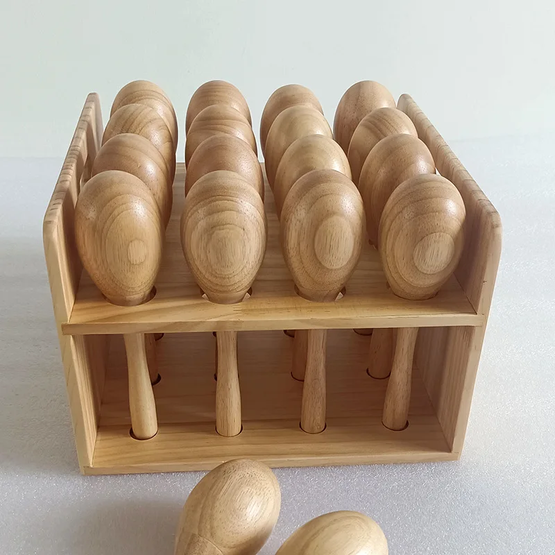 Orff Percussion Instruments Beech Wood Egg Shakers, Children Music Set, Dance Performance Props, Rhythm Eggs, Musical Toys