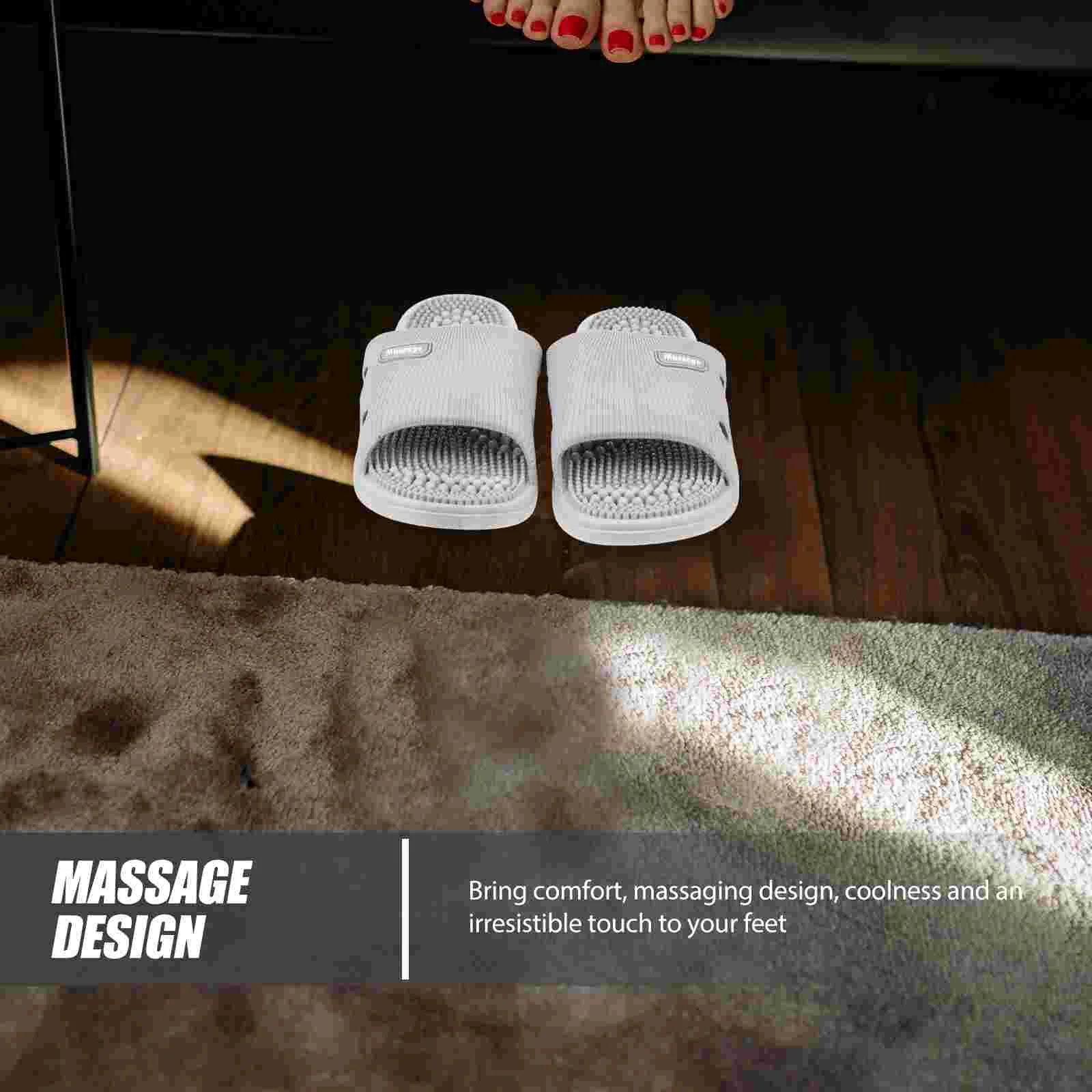 Foot Massage Slippers PVC Sole Non-slip Casual of Simple Style Breathable Indoor Showing