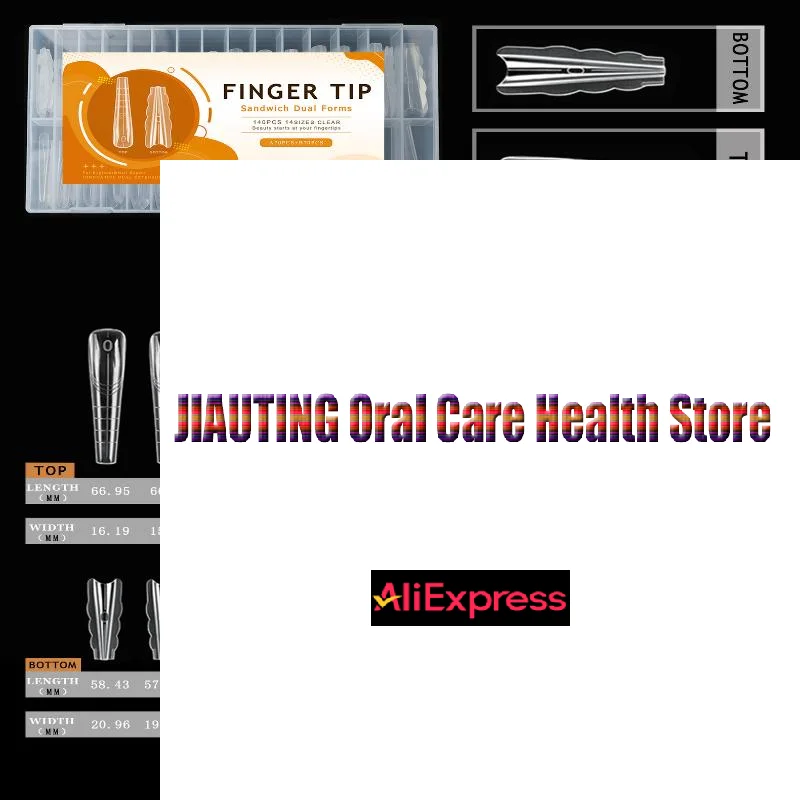 

140pcs Nail Forms Dual Forms Extension Nail Perfect Shape Builder Gel Sandwich System Nail Art Manicure Kit Reusable Salon Clear
