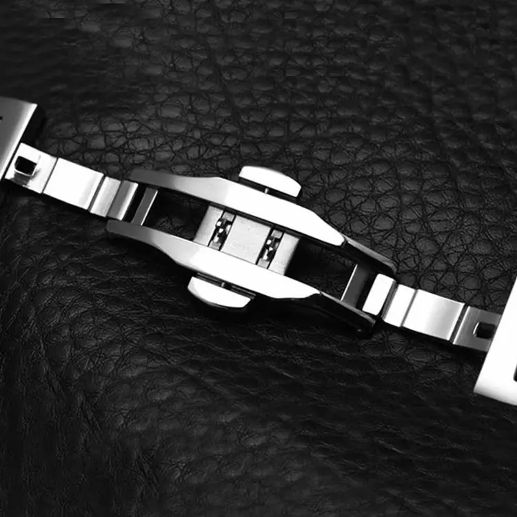 Curved End Universal Strap 12/13/14/15/16/17/18/19/20/21/22/23/24mm Solid Stainless Steel Watch Bands for Tissot Butterfly Clasp