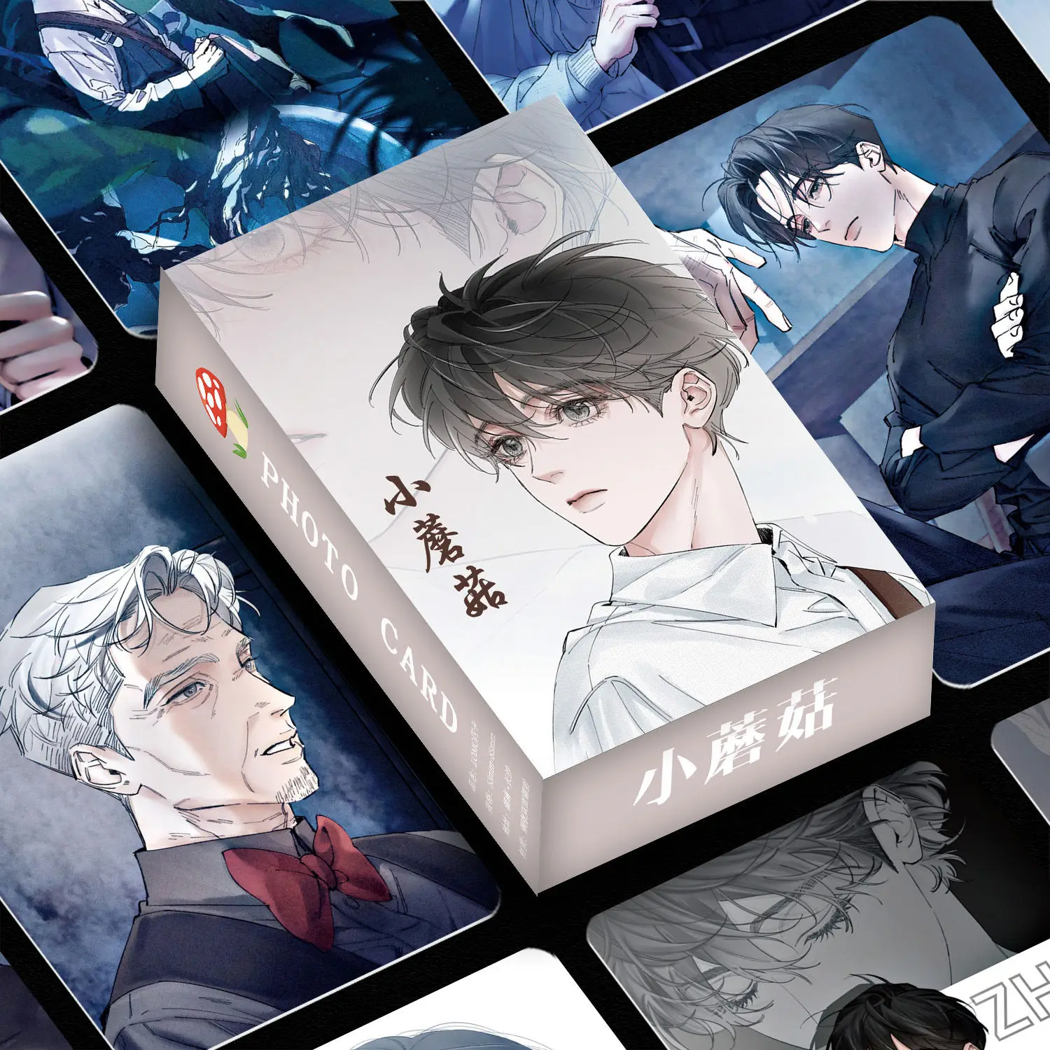 55 قطعة/المجموعة/مجموعة بطاقات لومو المحفورة بالليزر من Xiao Mo Gu Manhwa ذات الفطر الصغير "خطأ ولكن لا يزال على اليمين" تتميز بطاقات لو فنغ وآنا تشي