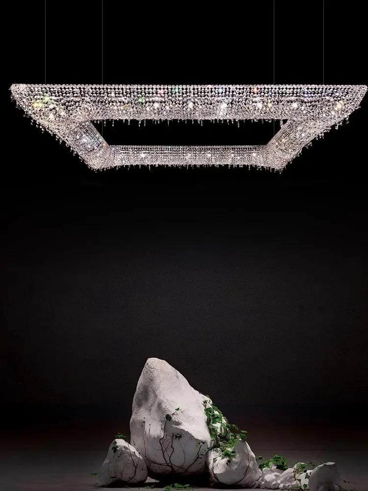 Modern K9 Crystal Designs LED Round Oval Chrome Chandelier Light Fixture Perfect Hanging Lamp For A Stylish Modern Living Room