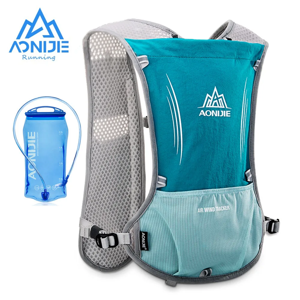 AONIJIE E913S 5L Hydration Pack Backpack Rucksack Bag Vest for 1.5L Water Bladder Hiking Running Marathon Race Sports Outdoor
