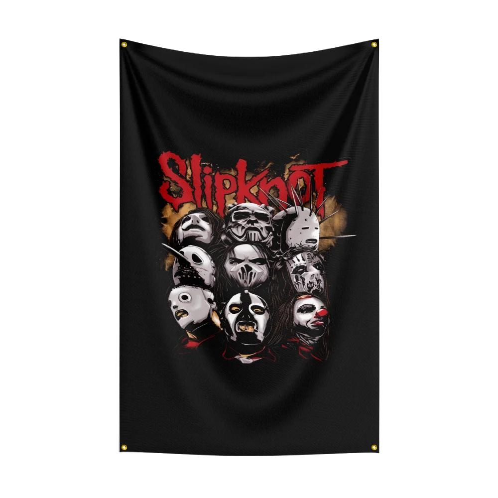 3x5 Ft S-Slipknots Heavy Rock Band Flag Polyester Digital Printing Banner for Bedroom Wall Art Out Door Tapestry Decoration