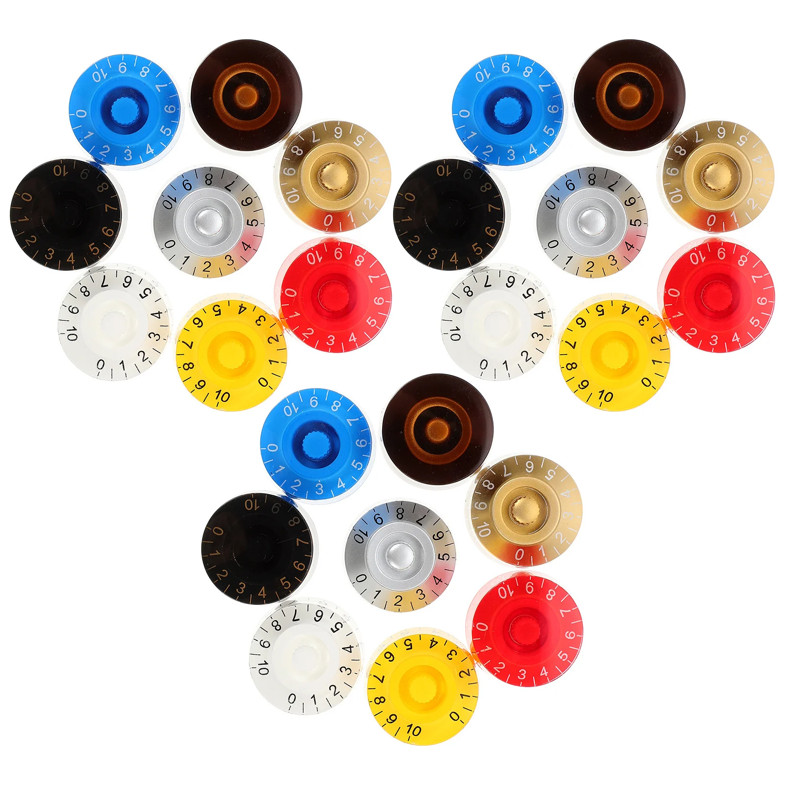 

24Pcs Electric Guitar Bass Volume Knobs Potentiometer Caps ABS Replacement for Sound Equipment Control Knobs Guitar Sound Knob