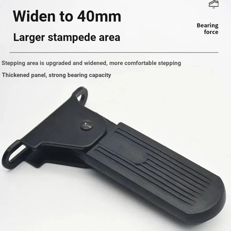 1 Pair Motorcycle Bike Foldable Pedals Universal 7cm Rear Seat Foot Support Pad Pedal Rubber Electric Vehicle Rear Foot Pedals
