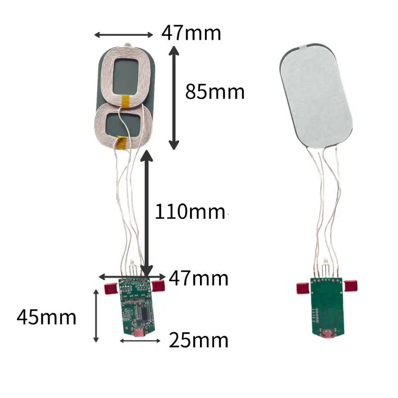 1Pcs Wireless Charging Type-C Interface 15W Dual Coil Wireless Charging Module Wireless Charger PCBA Home Car Equipment - view 6