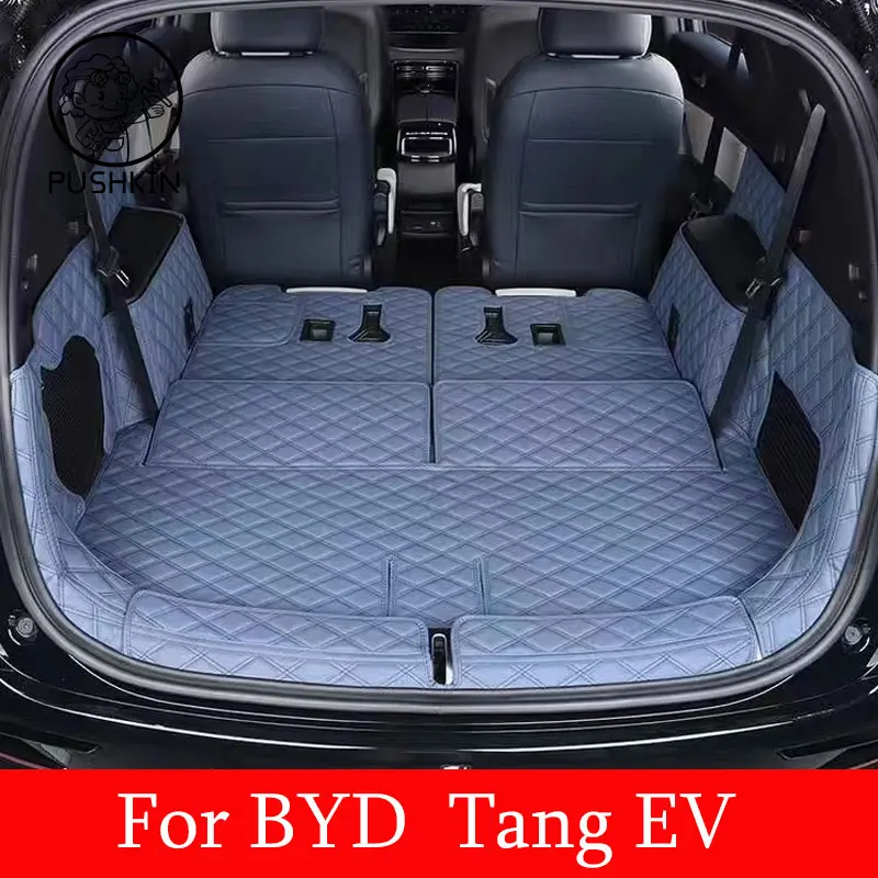 

For BYD Tang EV 2022 2023 6 Seats Interior Accessories Car Trunk Mats Cargo Liner Anti-dirt Protective Cover Pad