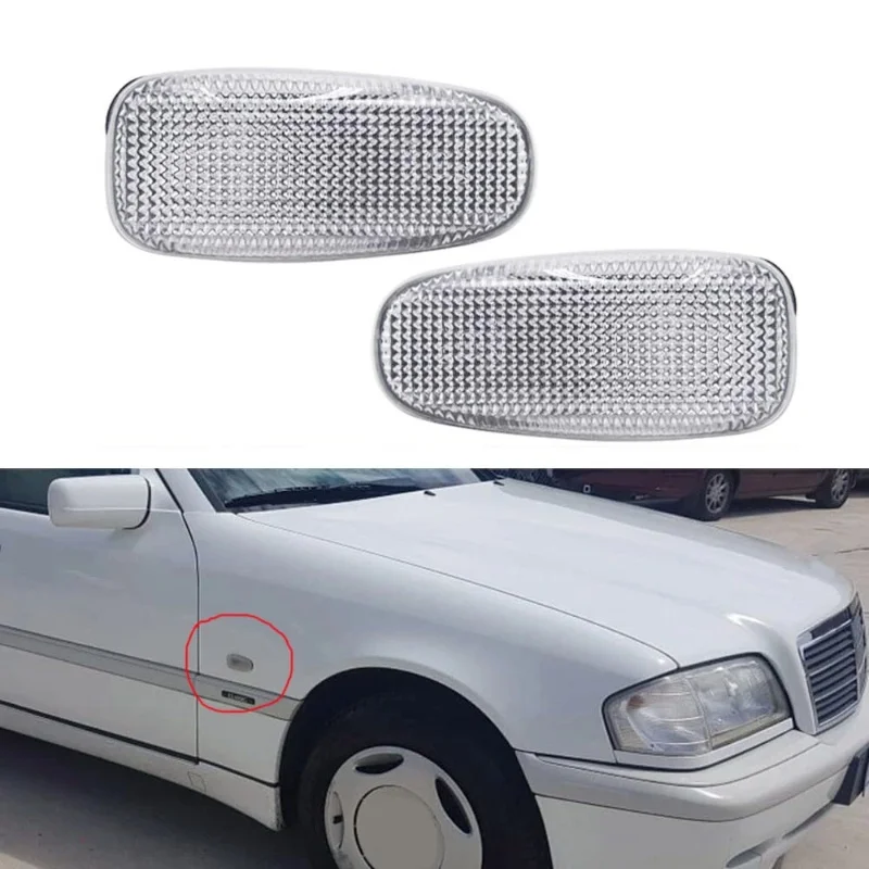 2PC High-Quality Side Wing Indicator Repeater Lens For Mercedes Clk E Slk V Clas Sprinter Vito Car Accessories A2108200921
