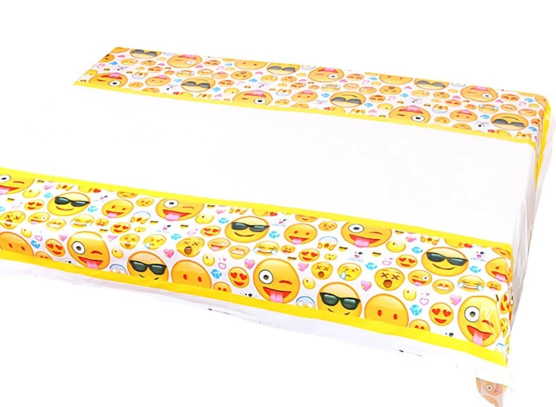 136p Emojis Smiles موضوع مجموعة أدوات المائدة للحفلات أطباق أكواب ورقية للاستعمال مرة واحدة مهرجان عيد الميلاد الاحتفال لوازم الديكور الطرف