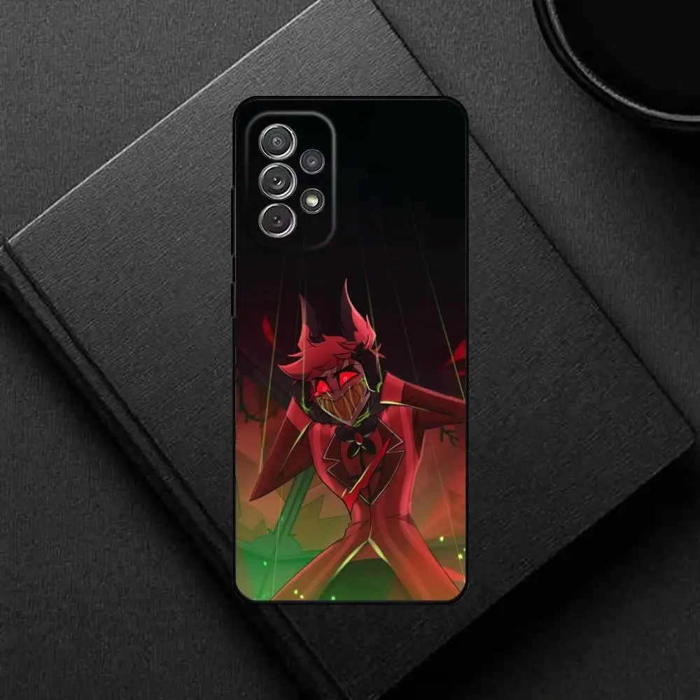 HazbinS h-hotels Alastors funda de teléfono para Samsung S25, S24, S21, S22, S23, S30, Ultra, S20, Plus, funda negra de silicona suave