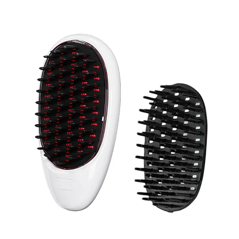 Red Blue LED Massage Comb Relief Head Scalp Massager For Hair Growth Hair Brush Vibration Red Blue Light Therapy Anti Hair Loss