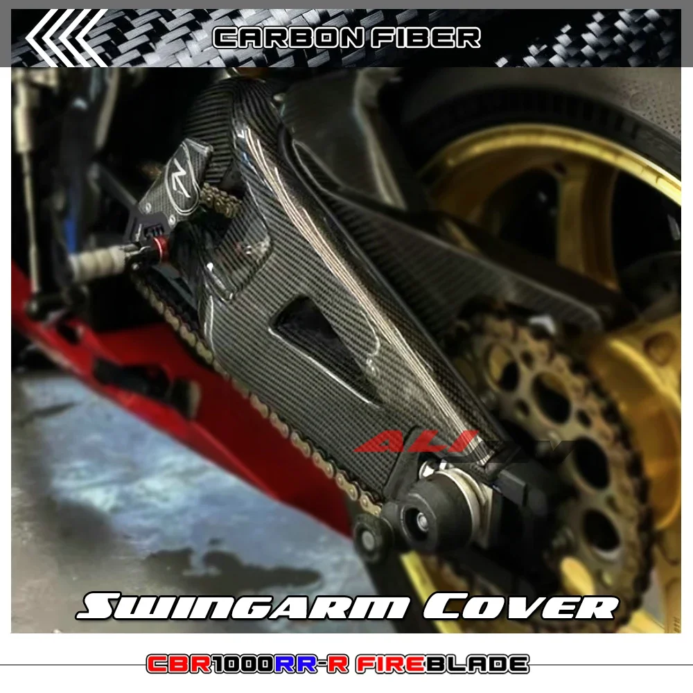 100% Carbon fiber Motorcycle Fairing Side Swingarm Cover Panel Cowling Protector For HONDA CBR1000RR-R SP Fireblabe 2021-2024