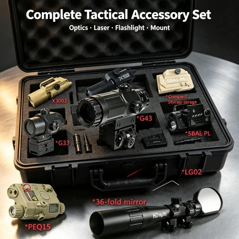 Multi-Purpose Tactical Flashlight Laser Assembly Fits 20Mm Rail To Meet Low-Light Outdoor Wargame Lighting Needs