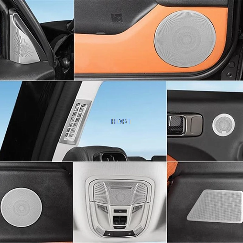 For Great Wall GWM Haval H9 2024 + Car Styling Rear Trunk Horn Steering Wheel Reading Lamp Speaker Front Pillar Triangular Cover