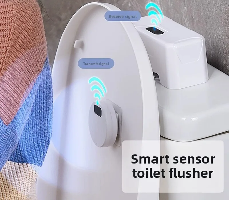 Wireless Touchless Toilet Flush Sensor Automatic Induction Flusher Rechargeable Bathroom Sanitary Accessory Household Hygiene