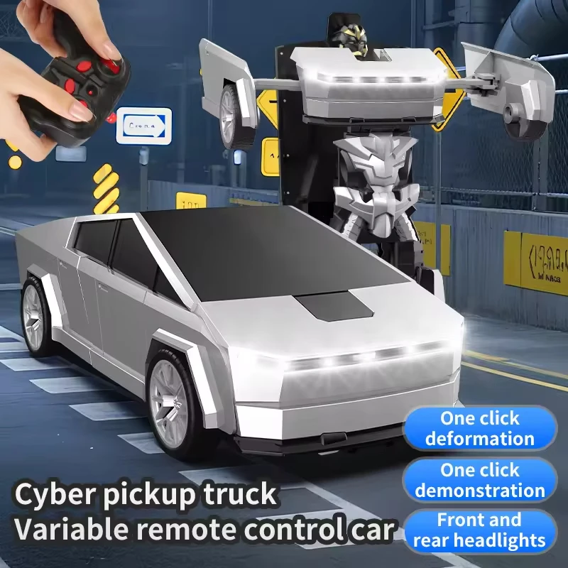 Auto robot trasformabile telecomandata 2 in 1 - Auto da corsa automatica, modello di mini auto RC, regalo educativo STEM per ragazzi e bambini
