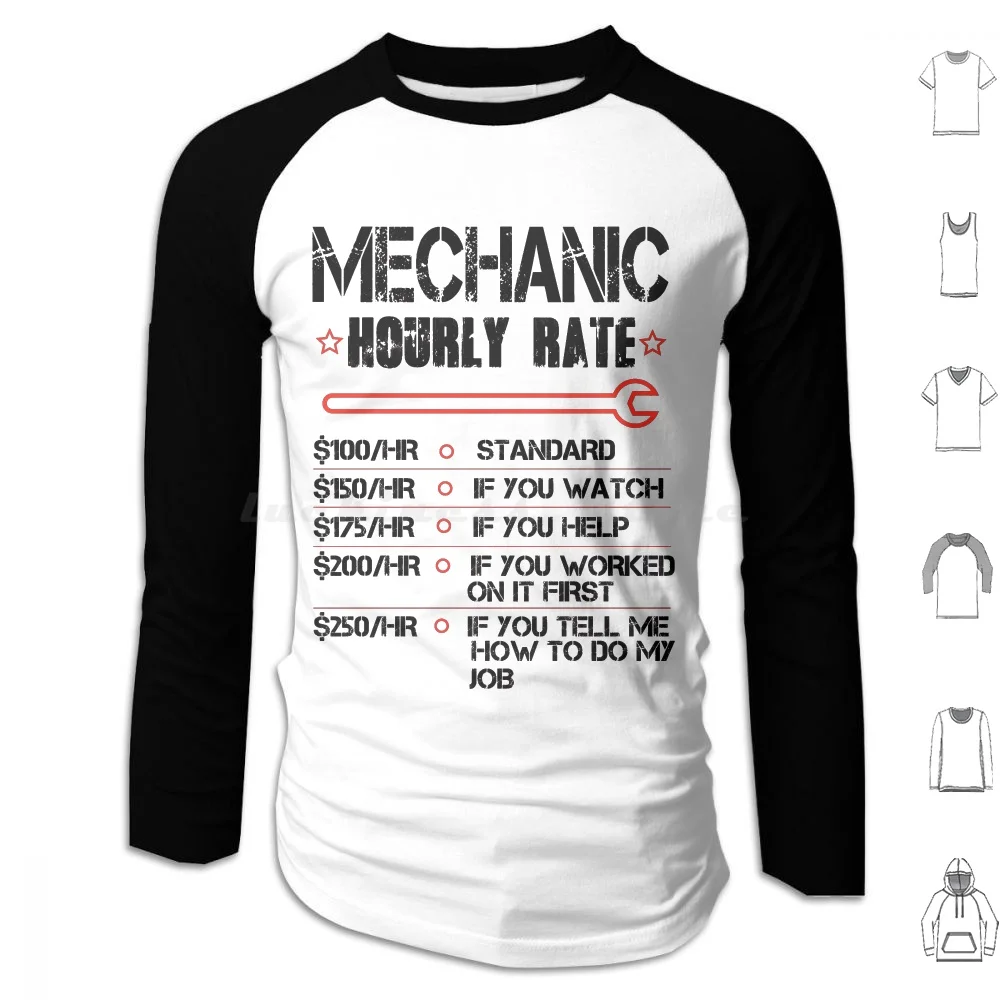 Mechanic Hourly Rate-3B Hoodies Long Sleeve Mechanic Hourly Rate Mechanic Hourly Rate Professional Yesterday Mechanic