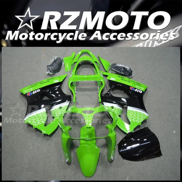 4Gifts New ABS Motorcycle Whole Fairings Kit Fit For KAWASAKI ZX-6R 00 01 02 636 ZX6R 2000 2001 2002 Bodywork Set Black Green