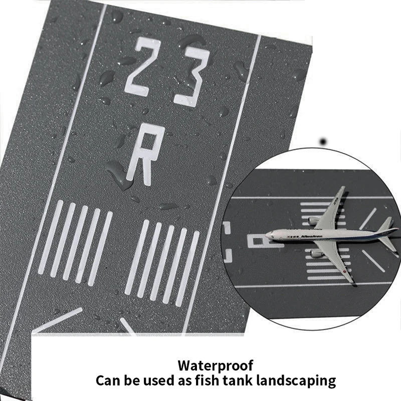 قاعدة مدرج نموذجية ذات طابع طيران لمشاهد الطائرة، تصميم واقعي من البلاستيك المتين لهواة الجمع (الطائرة غير متضمنة)