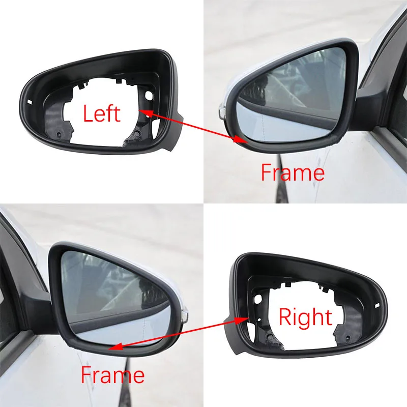 Car Replace Side Mirror Frame Holder For VW Golf 6 MK6 GTI R20 Bora Touran Left&Right Rear View Housing Frame Accessories Trim