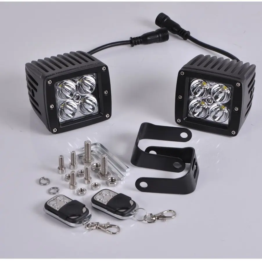 Led Work Light Pods 3inch 48W 6000K White,Red & Blue Strobeflash Spot Driving Light Bar Fog Off-Road Lights for Emergency Safety